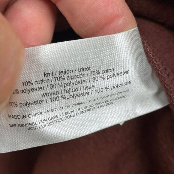 Bass Outdoor Convertible Hoodie Rum Raisin L NWT 6306 - Picture 4 of 8